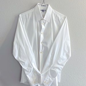 Express 1 MX L Fitted White Dress Shirt